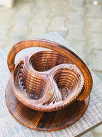 Handcrafted Walnut wood Foldable Dry Fruits Serving Tray