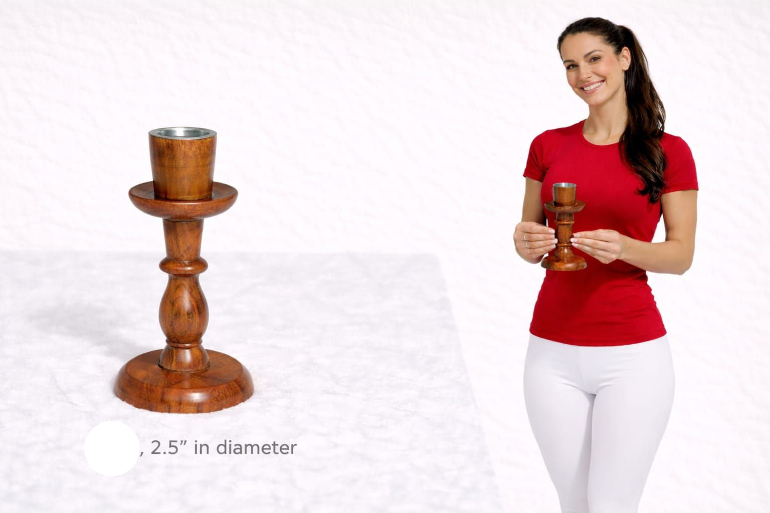 Decorative solid wood candle stand for table and shelf styling – Chinioti Handcrafts