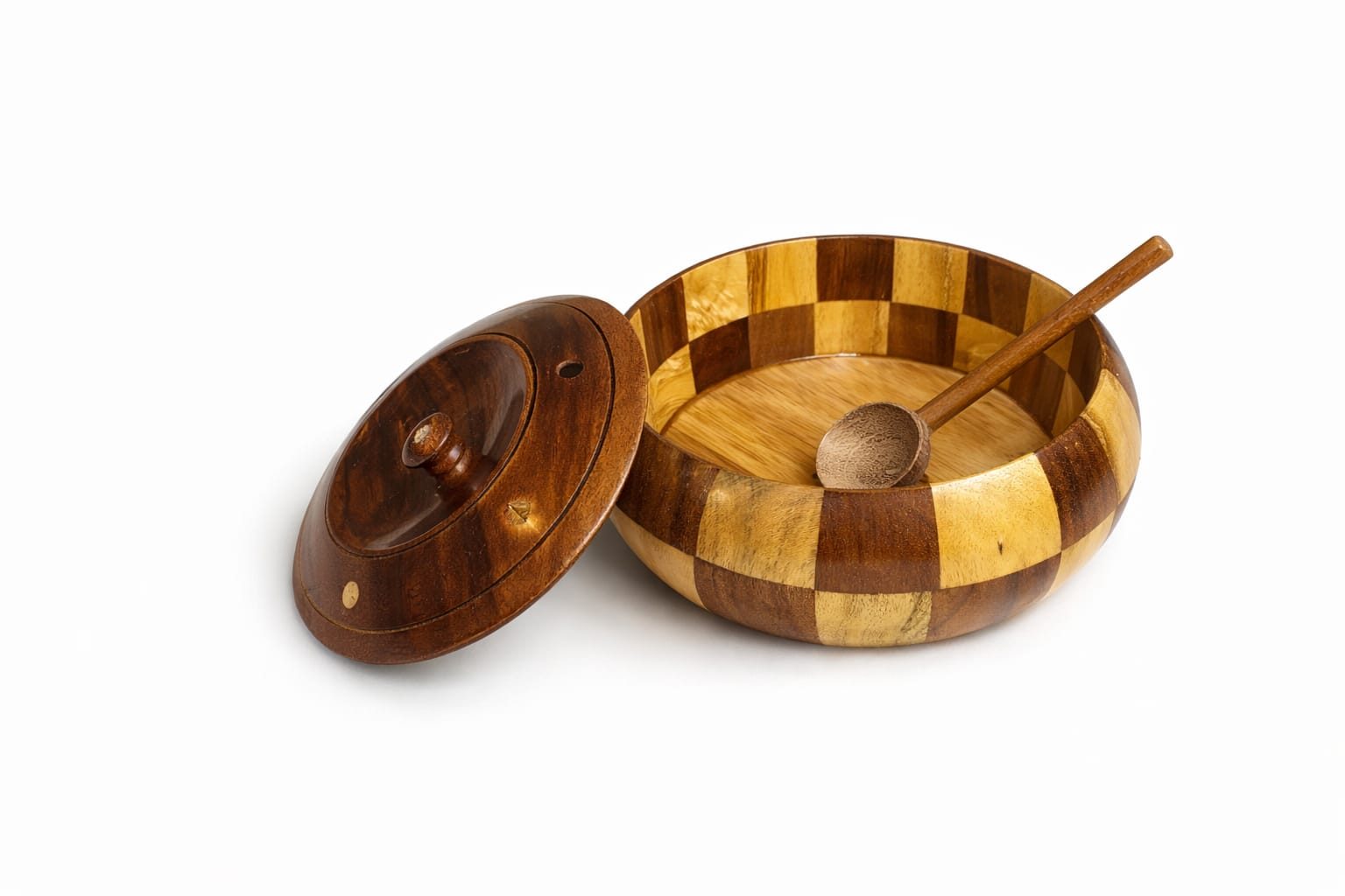 Rustic solid wood sugar container decorative tabletop serving piece – Chinioti Handcrafts